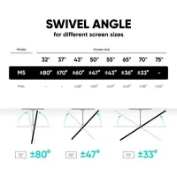 TV SET ACC WALL MOUNT /37-70"/WHITE M5-W ONKRON – pilt 2