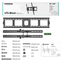 TV SET ACC WALL MOUNT/55-100"/BLACK UT4-B ONKRON – pilt 3