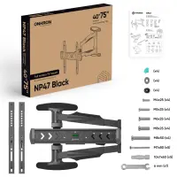 TV SET ACC WALL MOUNT /40-75"/BLACK NP47-B ONKRON