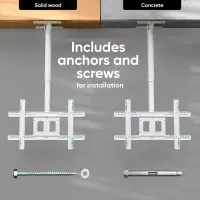 TV SET ACC CEILING MOUNT/32-80" WHITE N1L-W ONKRON – pilt 5