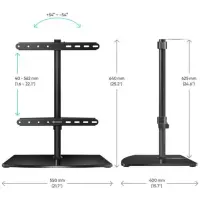 TV SET ACC DESKTOP STAND/32-75" BLACK PT3-B ONKRON
