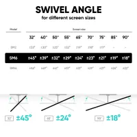 TV SET ACC WALL MOUNT /32-90"/BLACK SM6-B ONKRON – pilt 9