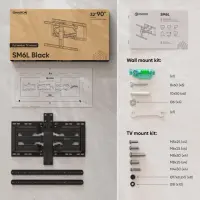 TV SET ACC WALL MOUNT /32-90"/BLACK SM6L-B ONKRON – pilt 10