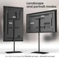 TV SET ACC FLOOR STAND /30-60"/BLACK TS5065-B ONKRON – pilt 5