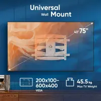 TV SET ACC WALL MOUNT/40-75"/WHITE M6L-W ONKRON – pilt 6