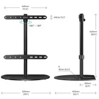 TV SET ACC DESKTOP STAND/32-65" BLACK PT2-B ONKRON – pilt 13