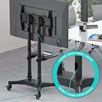 TV SET ACC MOBILE STAND/32-65"/BLACK TS1351-B ONKRON – pilt 6