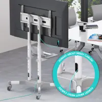 TV SET ACC MOBILE STAND/32-65"/WHITE TS1351-W ONKRON – pilt 2