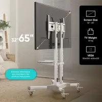 TV SET ACC MOBILE STAND/32-65"/WHITE TS1351-W ONKRON – pilt 7