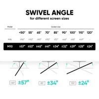TV SET ACC WALL MOUNT/42-120"/BLACK M10-B ONKRON – pilt 9