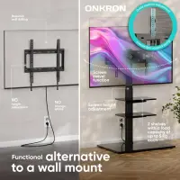 TV SET ACC FLOOR STAND /32-65"/BLACK TS5550-B ONKRON – pilt 5
