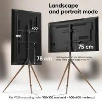 TV SET ACC FLOOR STAND /32-65"/BLACK TS1220-B ONKRON – pilt 3