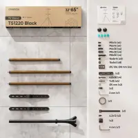 TV SET ACC FLOOR STAND /32-65"/BLACK TS1220-B ONKRON – pilt 7