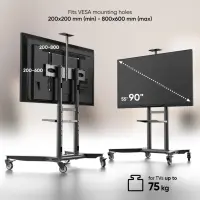 TV SET ACC MOBILE STAND/55-90"/BLACK TS1871-B ONKRON