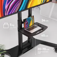 TV SET ACC MOBILE STAND/40-70"/BLACK TS1551-B ONKRON – pilt 9