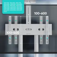 TV SET ACC MOBILE STAND/40-70"/WHITE TS1552-W ONKRON – pilt 3