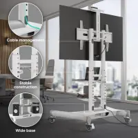 TV SET ACC MOBILE STAND/40-70"/WHITE TS1552-W ONKRON – pilt 8