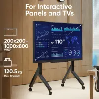 TV SET ACC MOBILE STAND/70-110" BLACK TS2081-B ONKRON – pilt 11