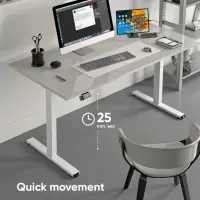DESK FRAME MOTORISED/WHITE WDF221E-W ONKRON – pilt 5