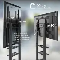 TV SET ACC MOBILE STAND/40-80"/BLACK TS2771-B ONKRON – pilt 4
