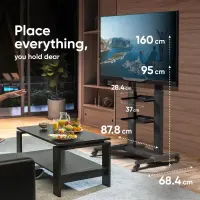 TV SET ACC MOBILE STAND/40-80"/BLACK TS2771-B ONKRON – pilt 6