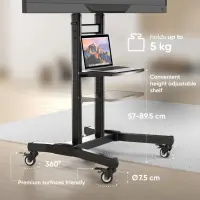 TV SET ACC MOBILE STAND/50-90"/BLACK TS1891-B ONKRON – pilt 3