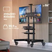 TV SET ACC MOBILE STAND/50-86"/BLACK TS1881-B ONKRON – pilt 11