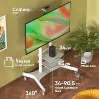 TV SET ACC MOBILE STAND/50-86"/WHITE TS1881-W ONKRON – pilt 4