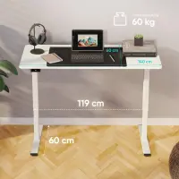 DESK MOTORISED/WHITE WDT221E-W ONKRON – pilt 6