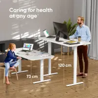 DESK FRAME MOTORISED/WHITE CDF222E-W ONKRON – pilt 7
