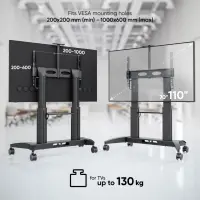 TV SET ACC MOBILE STAND/70-110" BLACK TS2821-B ONKRON – pilt 8