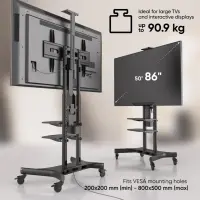 TV SET ACC MOTOR. MOBILE STAND/50-86" BLACK TS1881E-B ONKRON – pilt 3