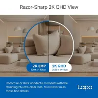TP-Link Tapo C220 Ümmargune IP süsteemiga turvakaamera Hoonesisene 2560 x 1440 pikslit Laud – pilt 2