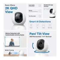 TP-Link Tapo C220 Ümmargune IP süsteemiga turvakaamera Hoonesisene 2560 x 1440 pikslit Laud – pilt 3