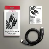 Axagon RVD-HI20C2 videokaabliadapter 1,8 m DisplayPort HDMI Must – pilt 11