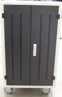 SALE OUT. Digitus Black | Charging Trolley 30 Notebooks / Tablets up to 15.6" | Pressure lock system with swiveling lever handle on the front and back door, lockable; Safety plug socket with switch on the side | REFURBISHED, USED, SCRATCHED ON THE LOWER LEFT SIDE, SMALL BEND ON THE LOWER FRONT SIDE