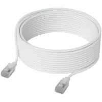 Ubiquiti UniFi UACC-Cable-Patch-EL-C6A-8M-W Premium Patch Cable Ultra-thin braided, designed and optimized for 10 GbE networking, RJ45