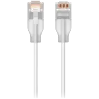 Ubiquiti UACC-Cable-Patch-EL-0.15M-W-24 Nano-thin patch cable with 2.5 GbE and PoE++ support designed to show Etherlighting™ effects, Translucent booted RJ45 for optimal Etherlighting™ brightness, Outer diameter 2.5 mm