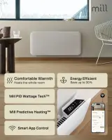 Mill WiFi Panel Heater | PA1500WIFI4A | Panel Heater | 1500 W | Suitable for rooms up to 22 m² | White | IPX4 – pilt 16