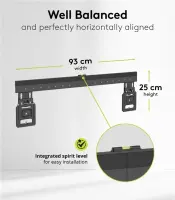 Goobay Wall mount | Ultraslim TV Wall Mount Basic FIXED (XL) | 43-100 " | Black – pilt 6