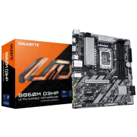 Gigabyte B860M D3HP | Processor family Intel | Processor socket LGA1851 | DDR5 | Supported hard disk drive interfaces M.2, SATA | Number of SATA connectors 4