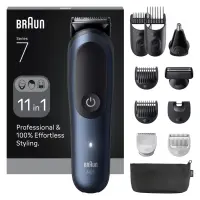Braun 11in1 Grooming Kit | All-in-One Series 7 AIO7540 | Cordless | Number of length steps 14 | Black/Blue