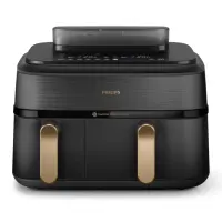 Philips Dual Steam Air Fryer | NA552/00 5000 Series | Power 2750 W | Capacity 9 L | RapidAir Plus | Black – pilt 4