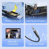 ADAPTER USB-C TO AUDIO 3.5MM/MALE 1.5M BIFBF VENTION – pilt 5