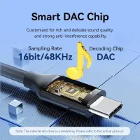 ADAPTER USB-C TO AUDIO 3.5MM/MALE 1.5M BIFBF VENTION – pilt 7
