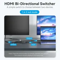 VIDEO SWITCHER HDMI 2-PORT/AKOB0 VENTION – pilt 3