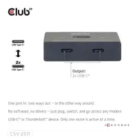 CLUB3D CSV-2511 videojagur USB tüüp-C 2x DisplayPort