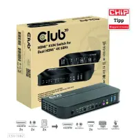 VIDEO SWITCH KVM HDMI 2PORT/CSV-1382 CLUB3D