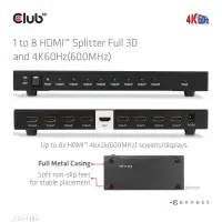 CLUB3D CSV-1383 videojagur HDMI 8x HDMI – pilt 3