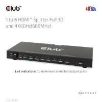 CLUB3D CSV-1383 videojagur HDMI 8x HDMI – pilt 13